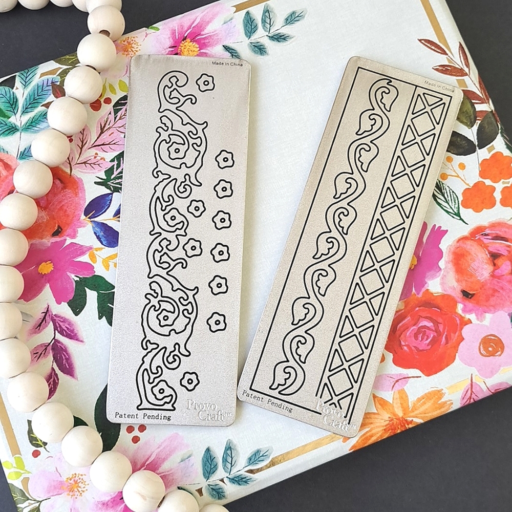 Cuttlebug Dies in original packaging - 2 Die Plate set - Floral Borders